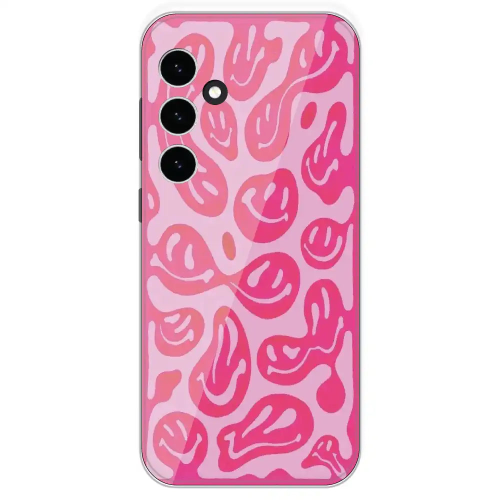 Pink Smilies - Printed Silicone Case For Samsung Galaxy S23 FE