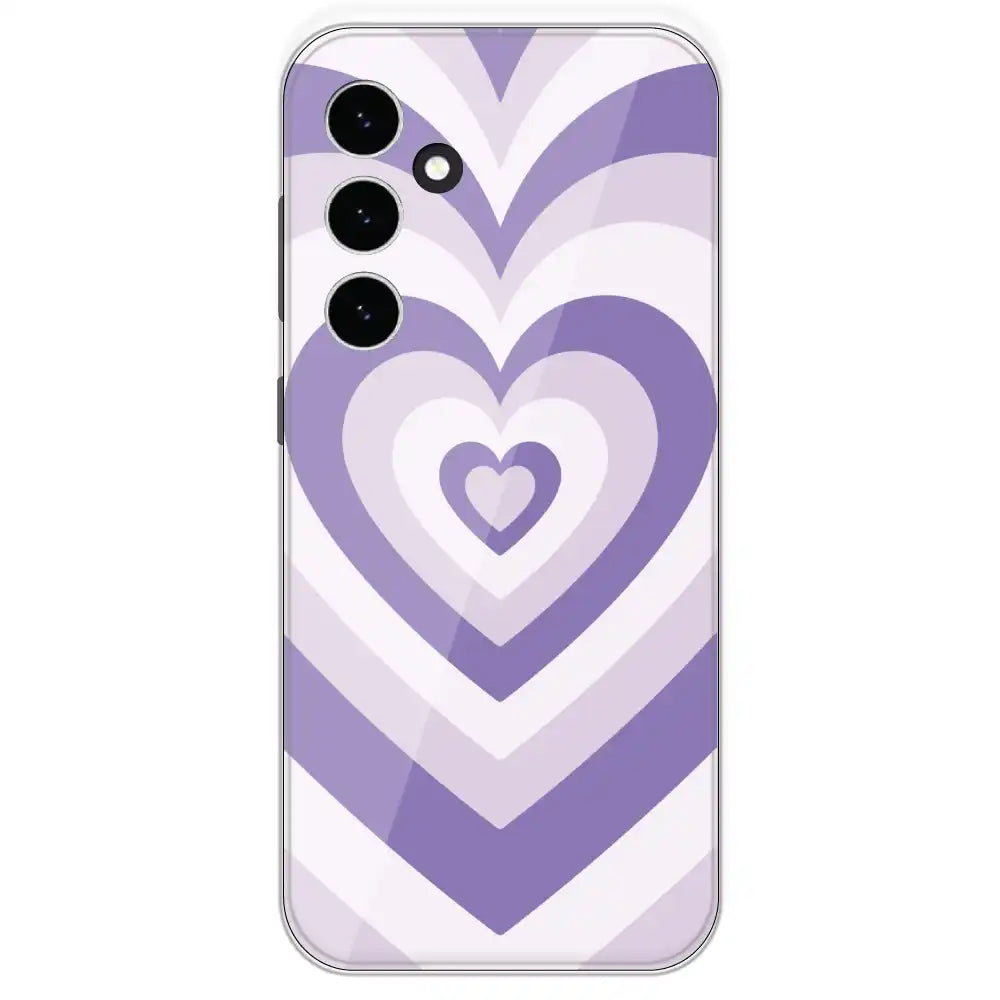 Dark Purple Hearts - Printed Silicone Case For Samsung Galaxy S23 FE