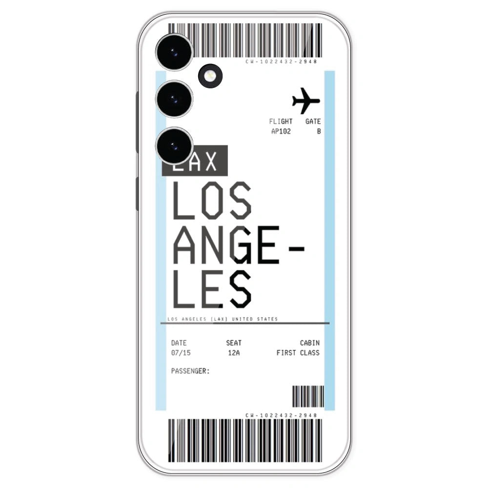 Los Angeles Ticket - Clear Printed Silicone Case For Samsung Galaxy S23 FE