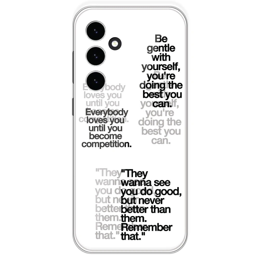 Motivational Quotes - Clear Printed Silicone Case For Samsung Galaxy S23 FE