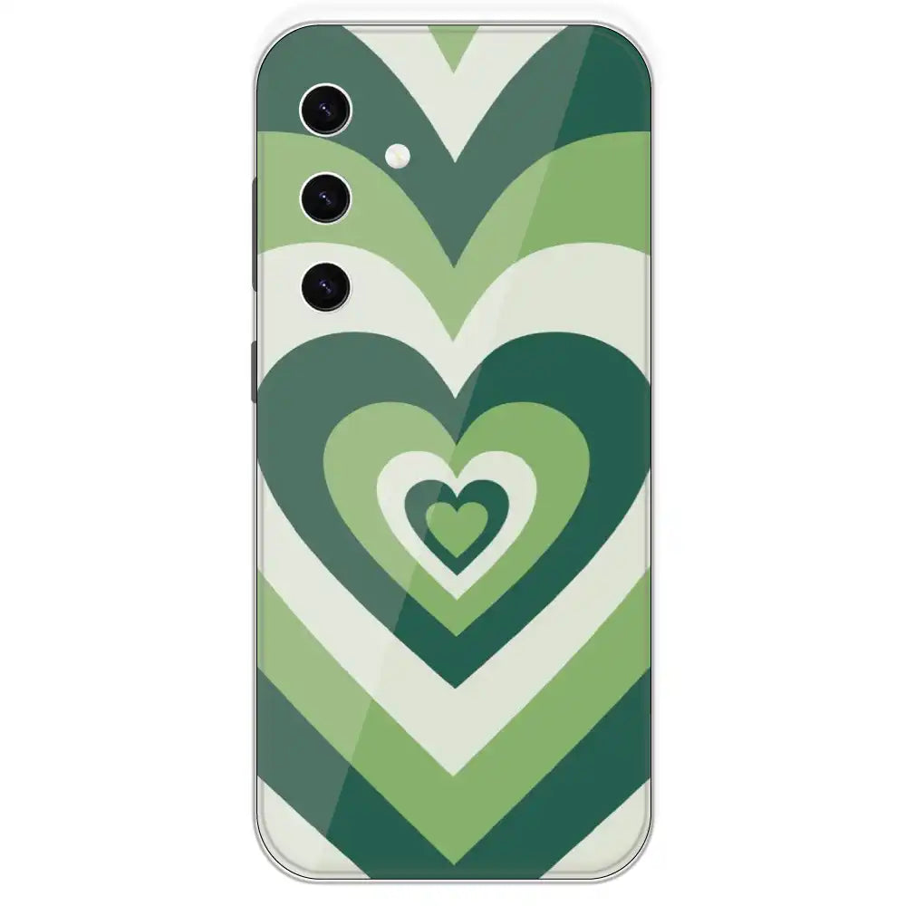 Dark Green Hearts - Printed Silicone Case For Samsung Galaxy S23 Plus