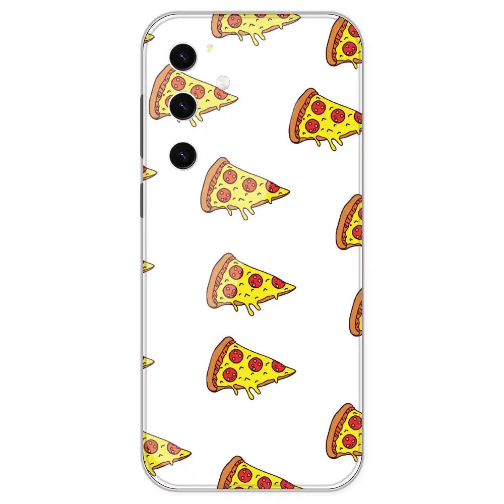 Pizza - Clear Printed Silicone Case For Samsung Galaxy S23 Plus