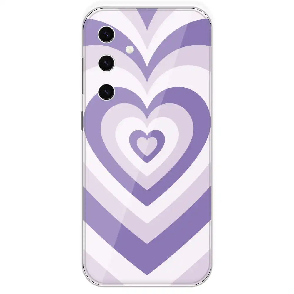 Dark Purple Hearts - Printed Silicone Case For Samsung Galaxy S23 Plus