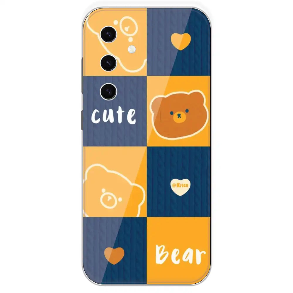Cute Bear Collage - Printed Silicone Case For Samsung Galaxy S23 Plus