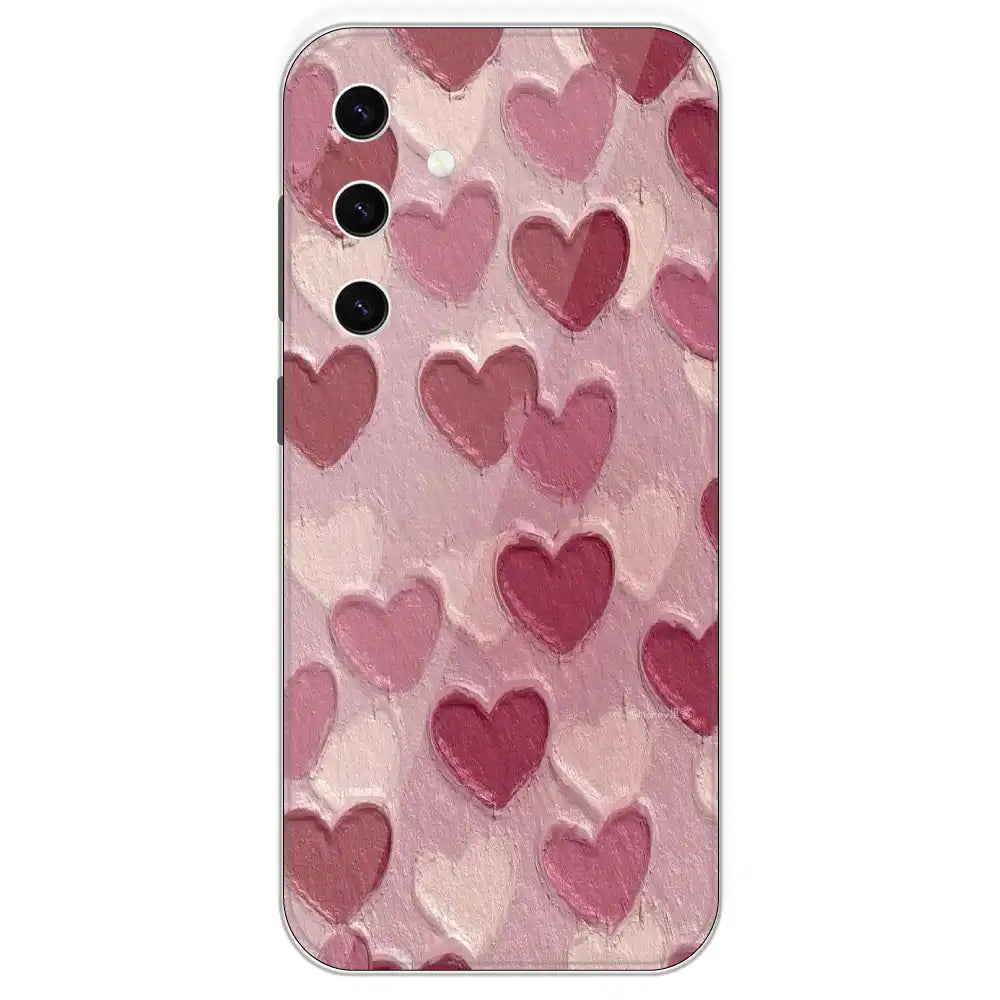 Pastel Hearts Love - Printed Silicone Case For Samsung Galaxy S23 Plus