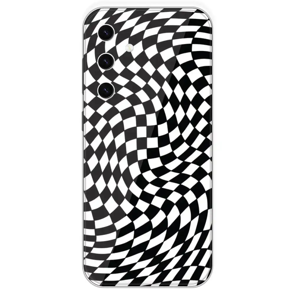 Checks - Printed Silicone Case For Samsung Galaxy S23 Plus