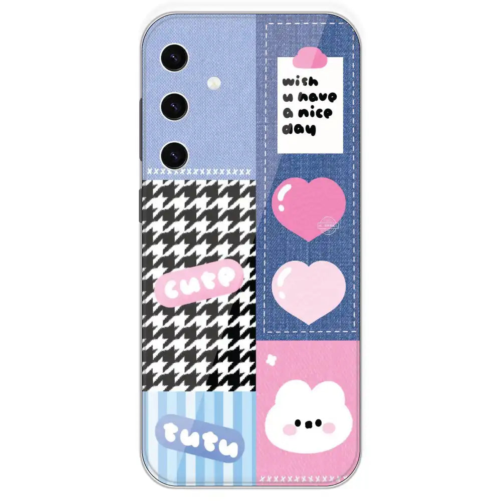 Cute Pink Bear Collage - Printed Silicone Case For Samsung Galaxy S23 Plus