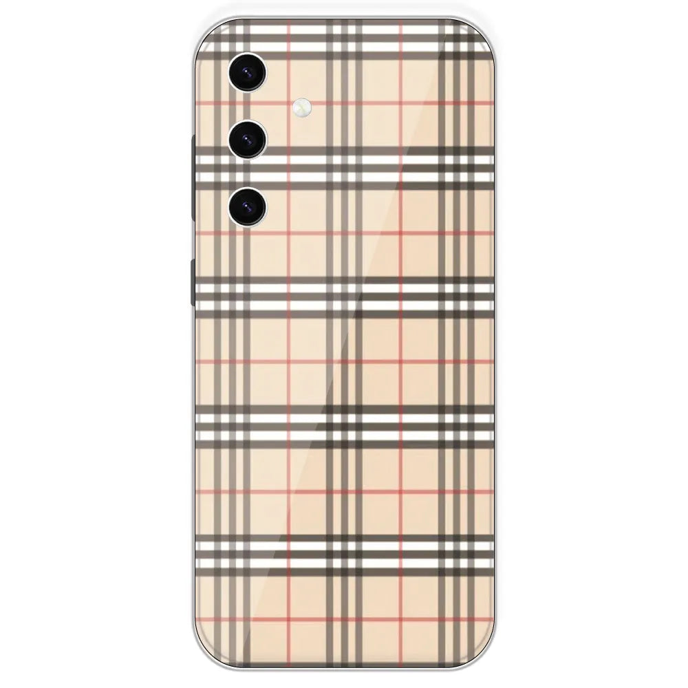 Yellow Checks - Printed Silicone Case For Samsung Galaxy S23 Plus