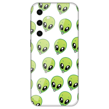 Alien - Clear Printed Silicone Case For Samsung Galaxy S23 Plus