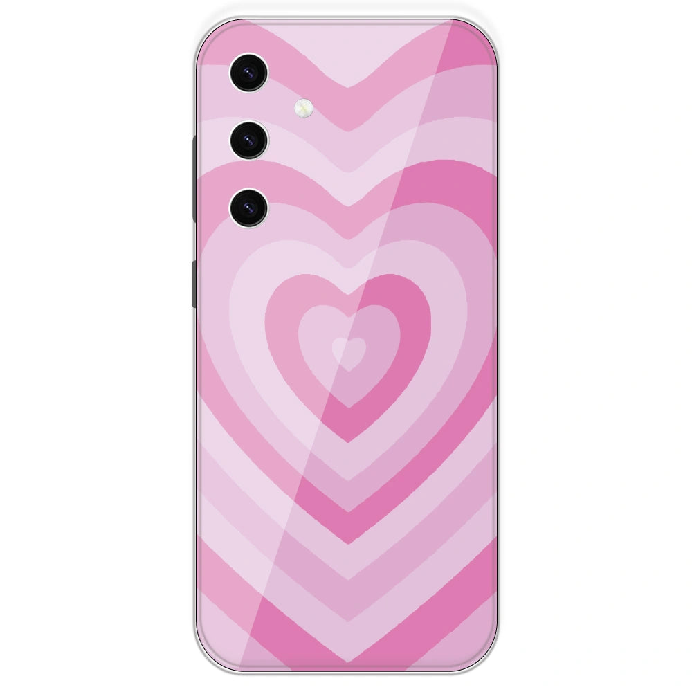 Pink Hearts - Printed Silicone Case For Samsung Galaxy S23 Plus