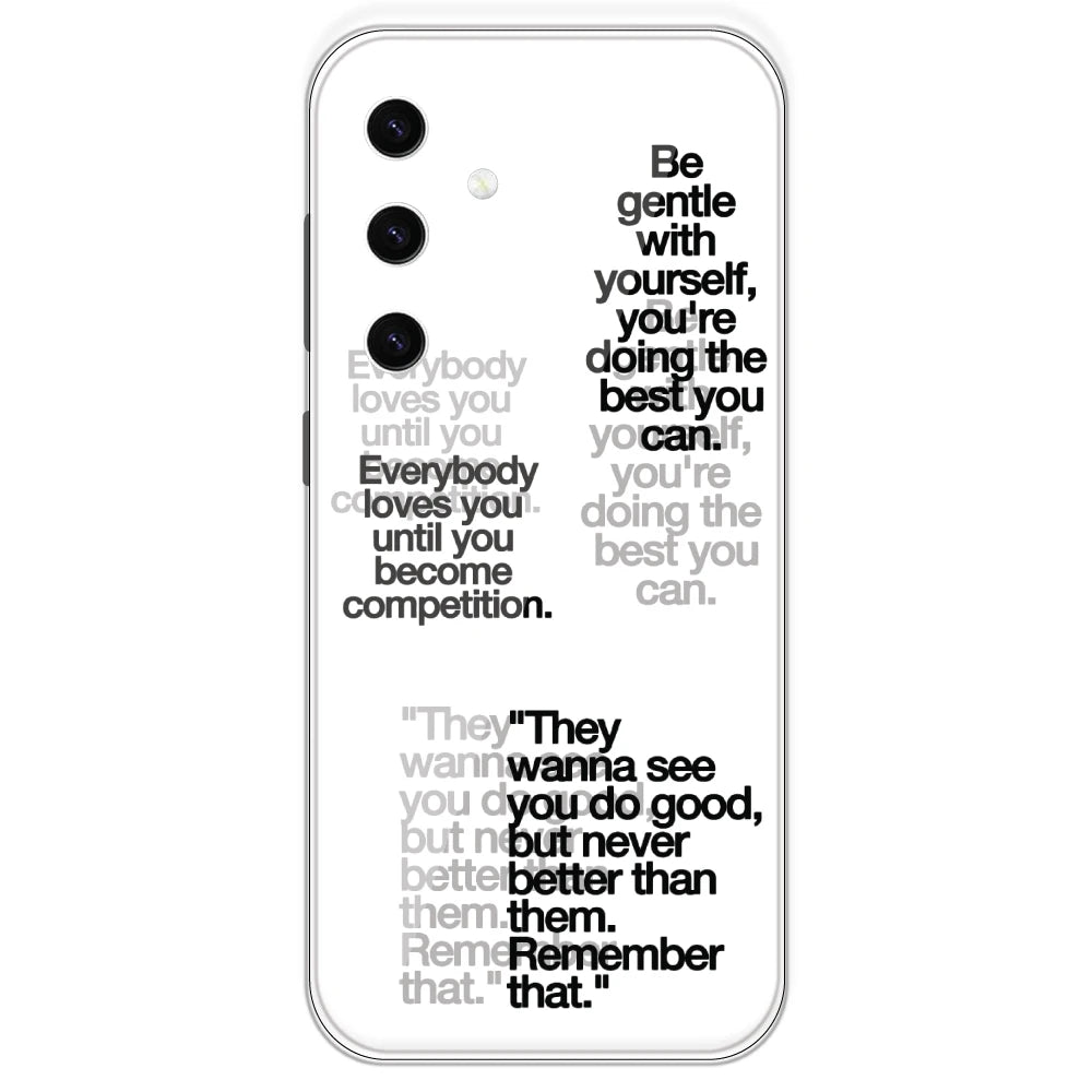Motivational Quotes - Clear Printed Silicone Case For Samsung Galaxy S23 Plus