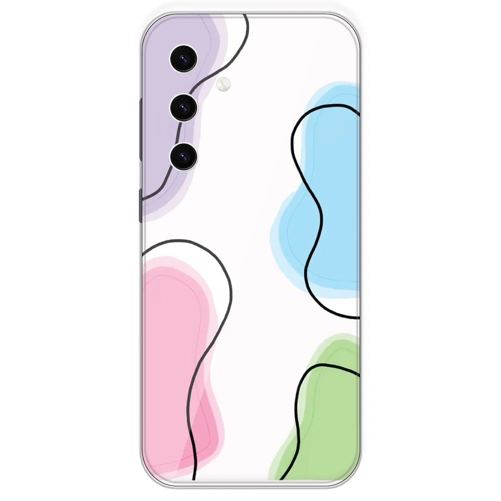 Rainbow Cow Print - Clear Printed Silicone Case For Samsung Galaxy S23 Plus