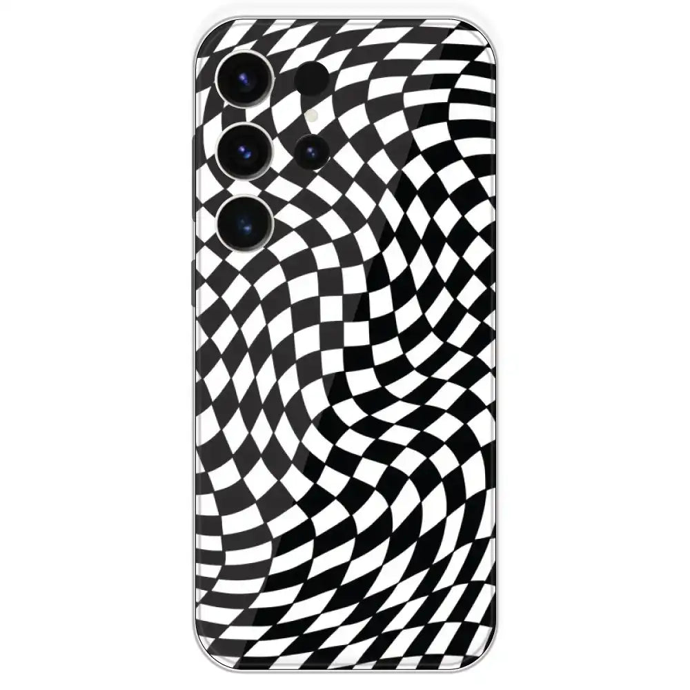 Checks - Printed Silicone Case For Samsung Galaxy S23 Ultra