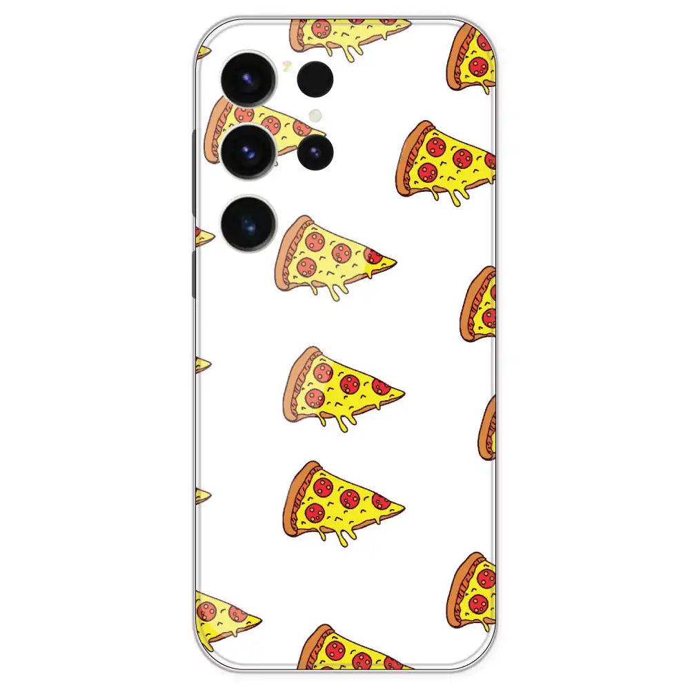 Pizza - Clear Printed Silicone Case For Samsung Galaxy S23 Ultra