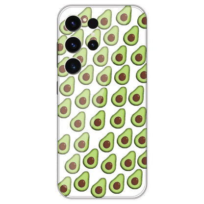 Avocado - Clear Printed Silicone Case For Samsung Galaxy S23 Ultra