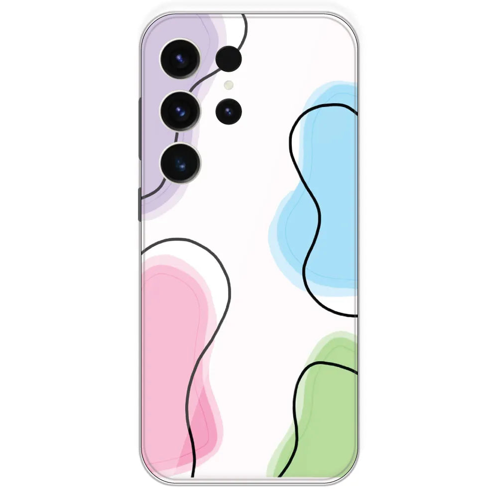 Rainbow Cow Print - Clear Printed Silicone Case For Samsung Galaxy S23 Ultra
