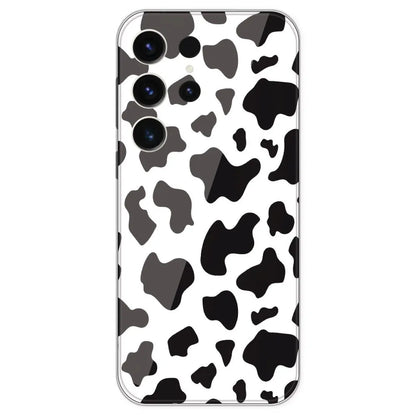 Cow Print - Clear Printed Silicone Case For Samsung Galaxy S23 Ultra
