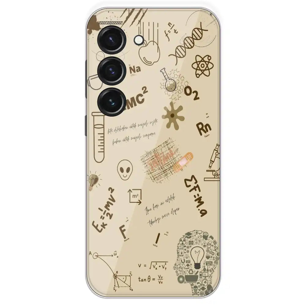 Physics Collage - Printed Silicone Case For Samsung Galaxy S23