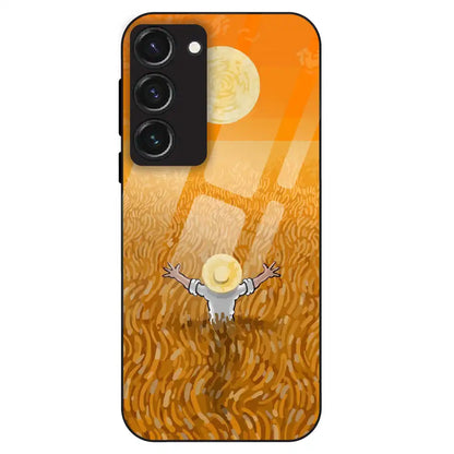 Golden Field Serenity - Glass Case For Samsung Galaxy S23