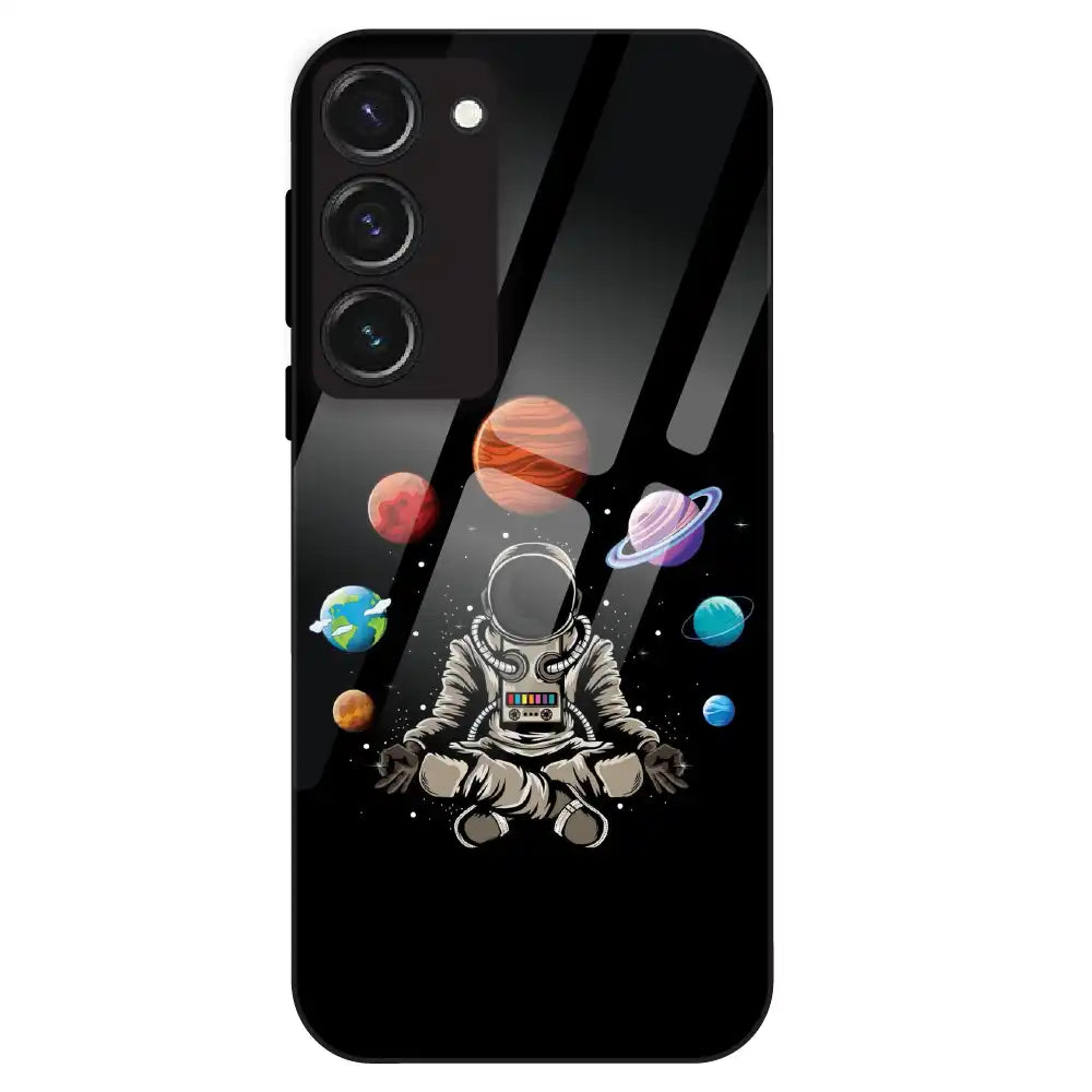 Astronaut Space Vibe - Glass Case For Samsung Galaxy S23