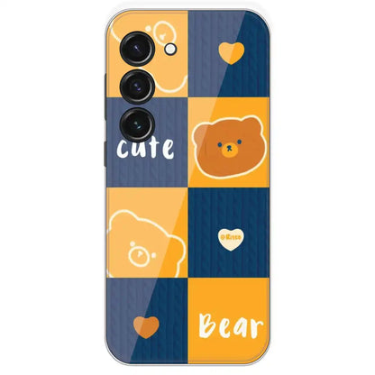 Cute Bear Collage - Printed Silicone Case For Samsung Galaxy S23