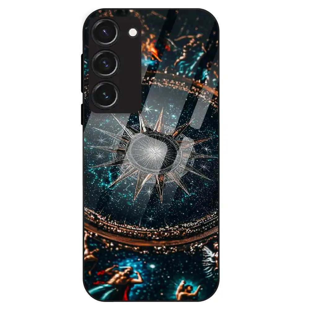 Celestial Star Compass - Glass Case For Samsung Galaxy S23