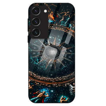 Celestial Star Compass - Glass Case For Samsung Galaxy S23