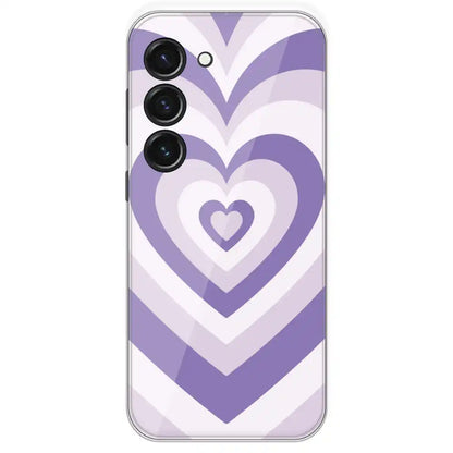 Dark Purple Hearts - Printed Silicone Case For Samsung Galaxy S23