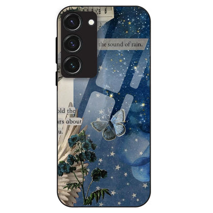 Midnight Butterfly Aesthetic - Glass Case For Samsung Galaxy S23