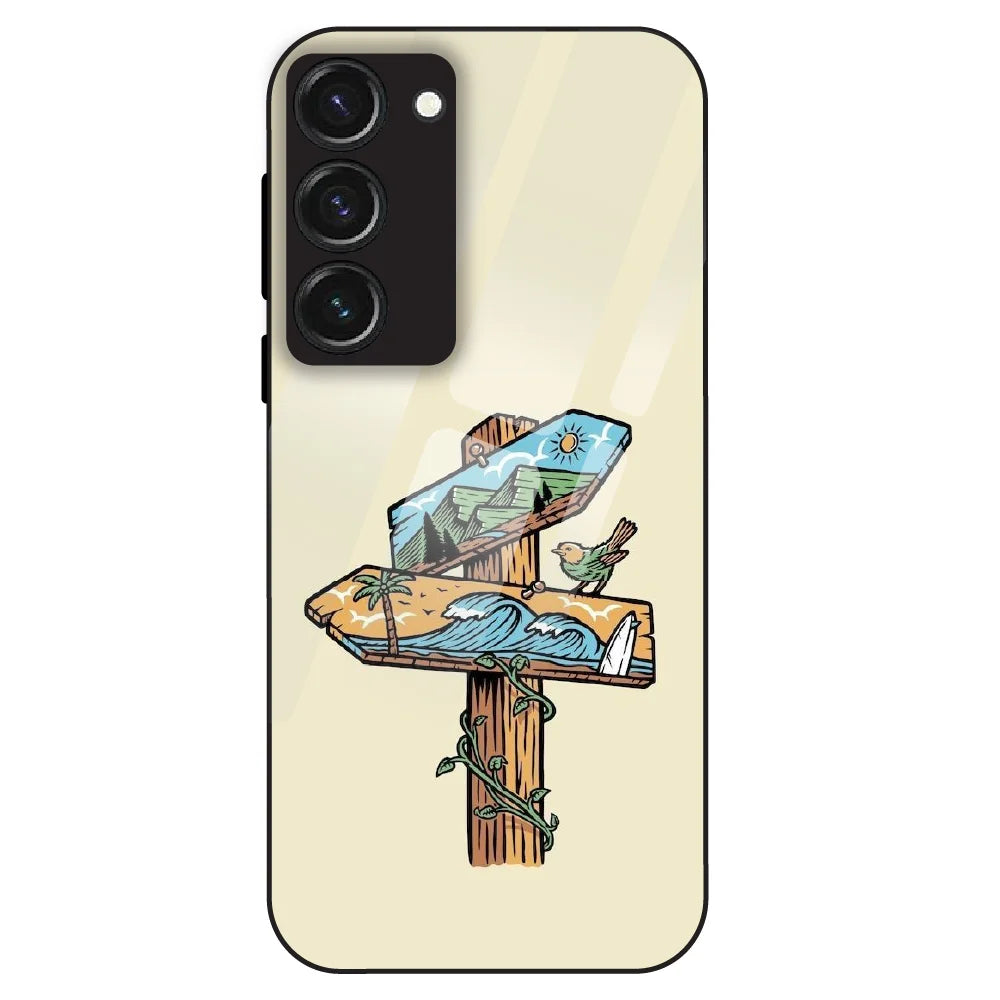 Nature Postbox Art Aesthetic - Glass Case For Samsung Galaxy S23