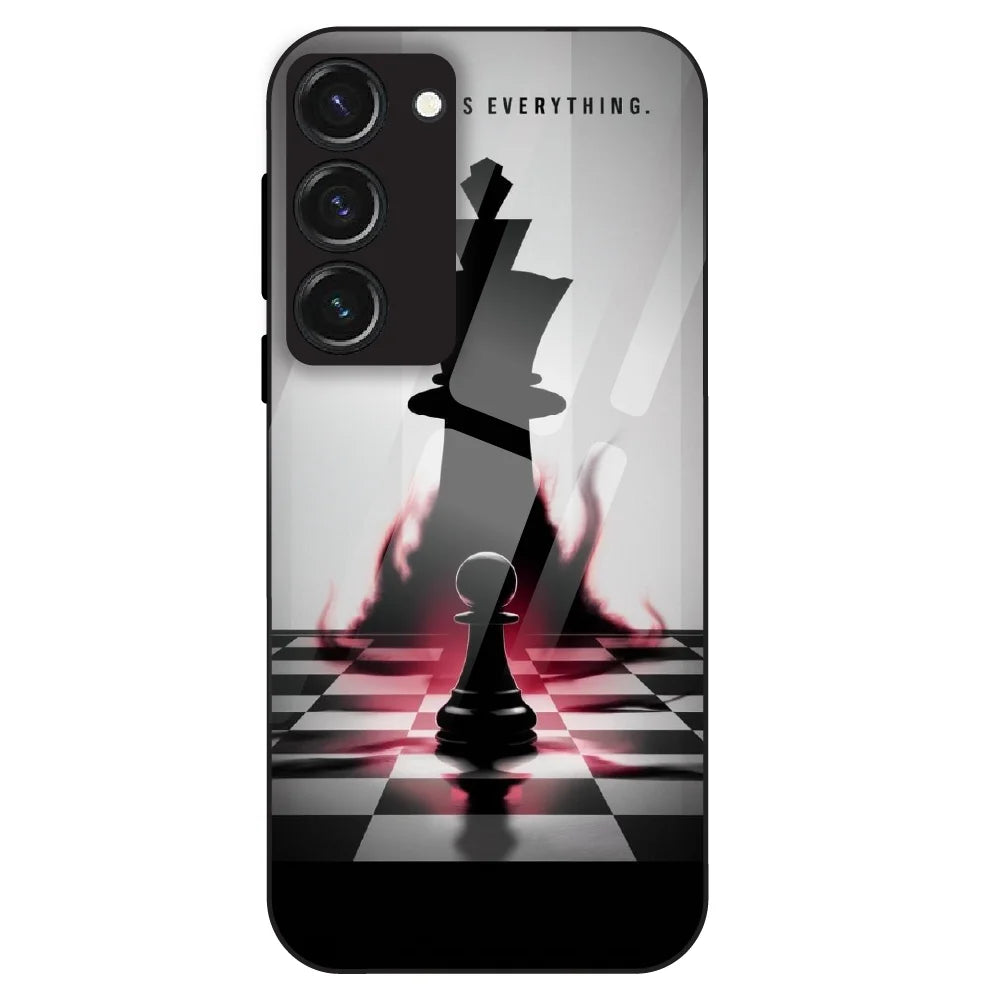 Chess Power Shadow - Glass Case For Samsung Galaxy S23