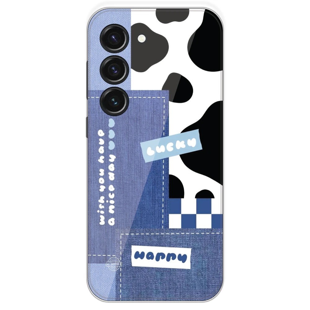 Cow Print Collage - Printed Silicone Case For Samsung Galaxy S23