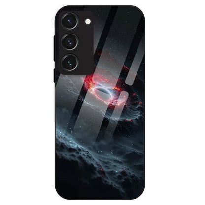 Cosmic Black Hole - Glass Case For Samsung Galaxy S23