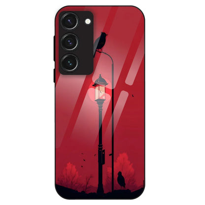 Red Street Lamp - Glass Case For Samsung Galaxy S23