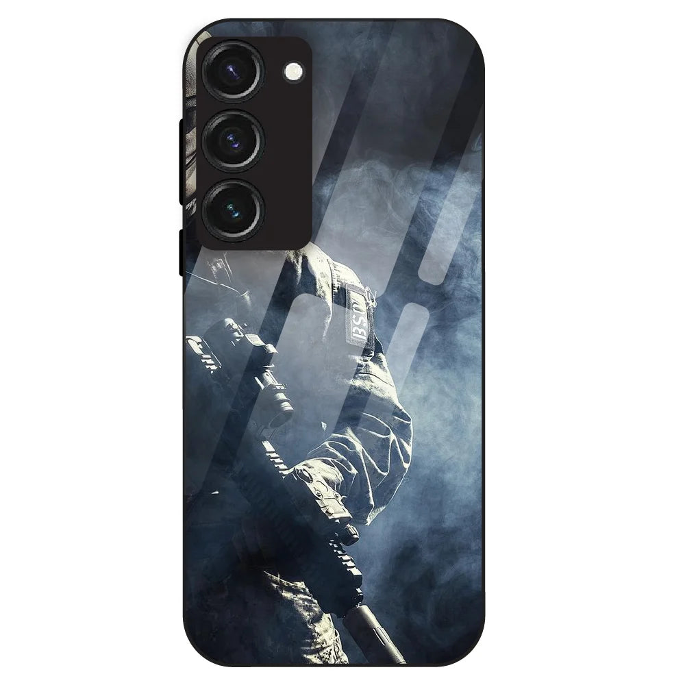 Tactical Soldier - Glass Case For Samsung Galaxy S23