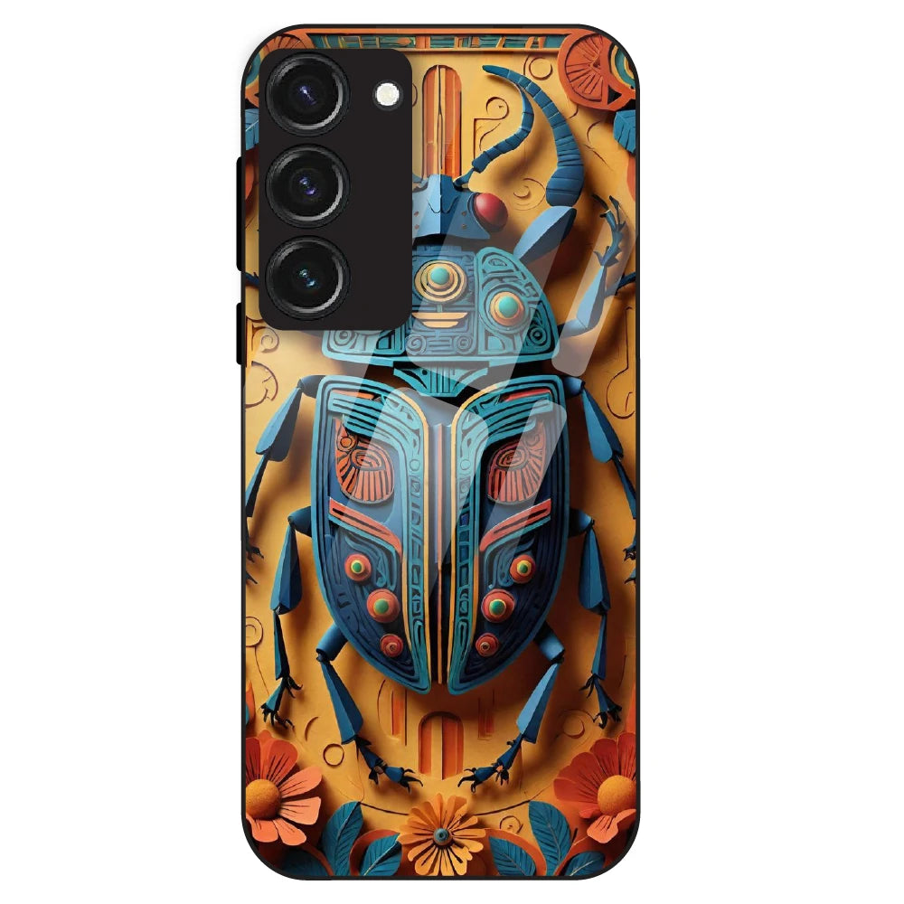 Royal Scarab Art - Glass Case For Samsung Galaxy S23
