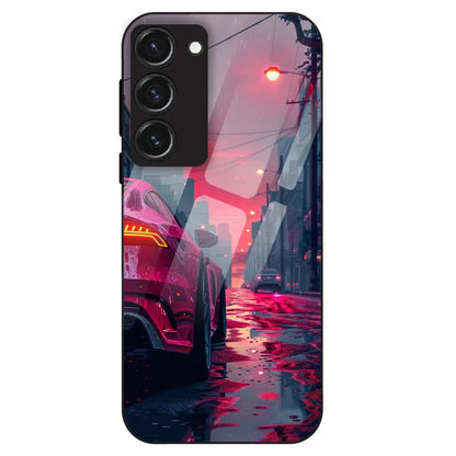 Neon Street Racer - Glass Case For Samsung Galaxy S23