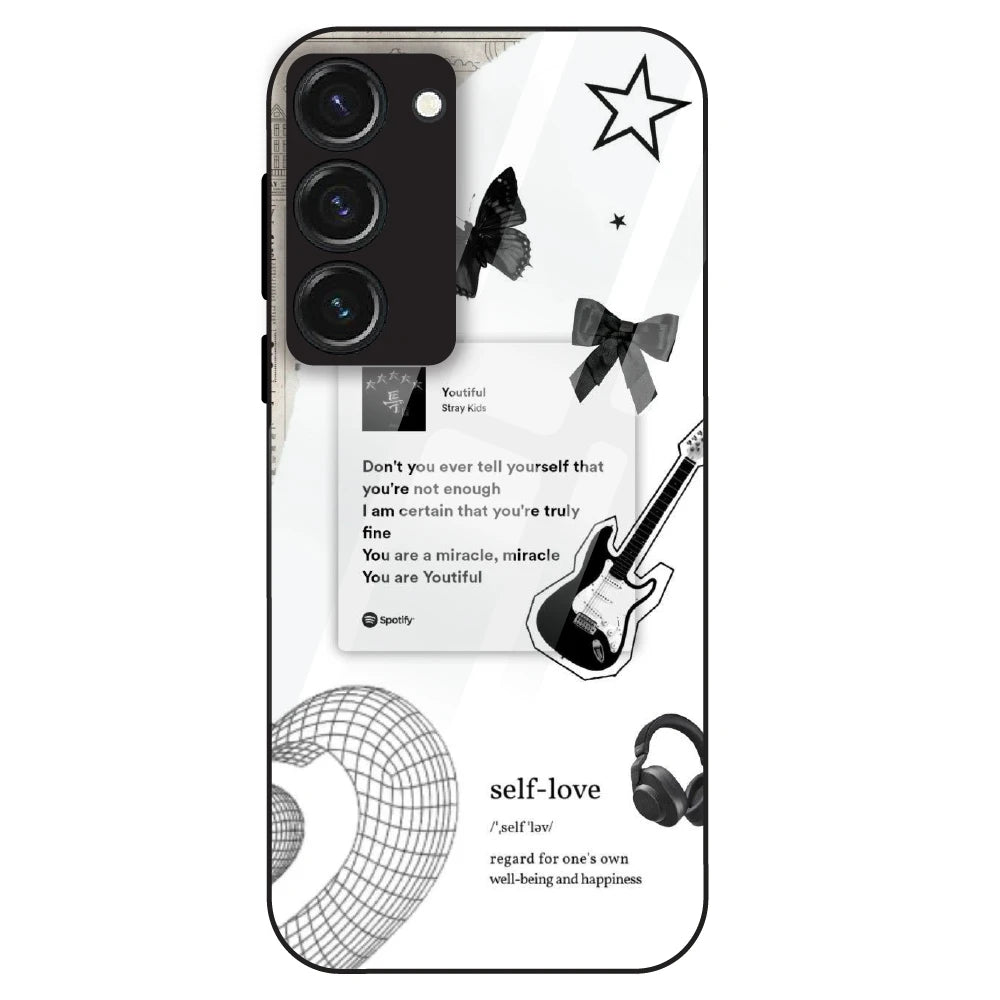 Monochrome Self-Love - Glass Case For Samsung Galaxy S23