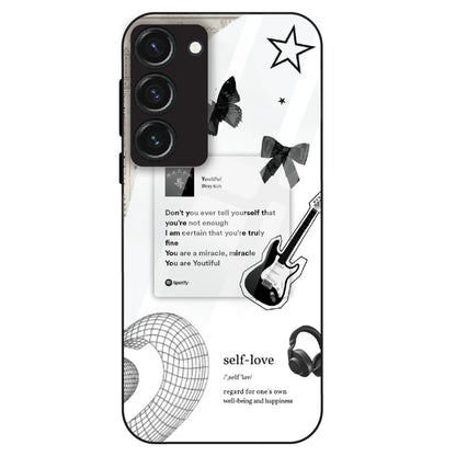 Monochrome Self-Love - Glass Case For Samsung Galaxy S23