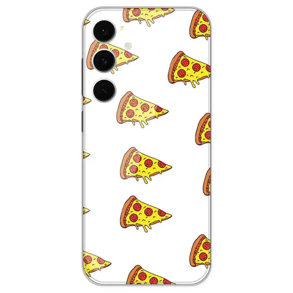 Pizza - Clear Printed Silicone Case For Samsung Galaxy S24 FE