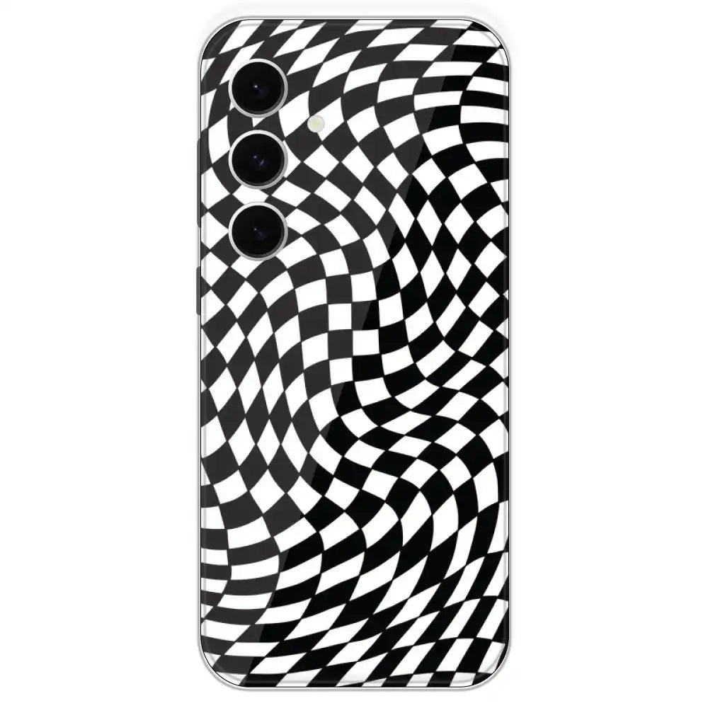 Checks - Printed Silicone Case For Samsung Galaxy S24 FE