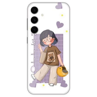 Introvert Girl - Clear Printed Silicone Case For Samsung Galaxy S24 FE