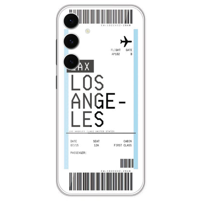 Los Angeles Ticket - Clear Printed Silicone Case For Samsung Galaxy S24 FE