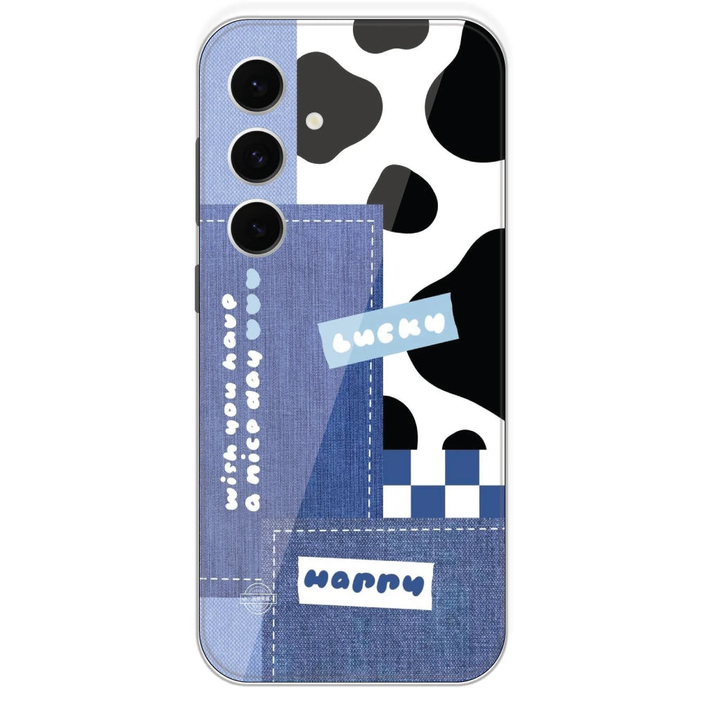 Cow Print Collage - Printed Silicone Case For Samsung Galaxy S24 FE