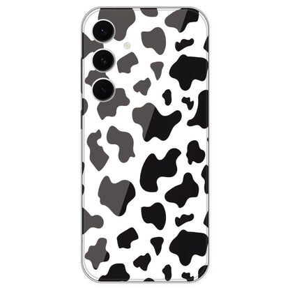 Cow Print - Clear Printed Silicone Case For Samsung Galaxy S24 FE
