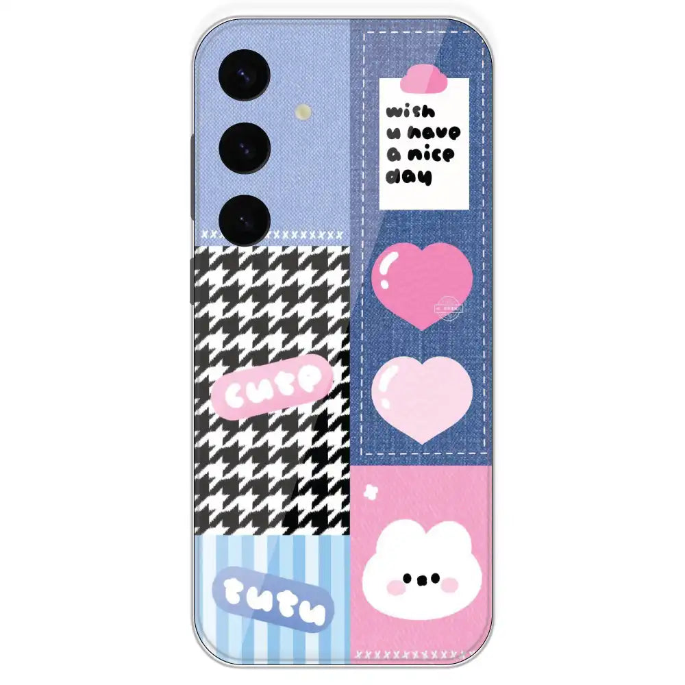 Cute Pink Bear Collage - Printed Silicone Case For Samsung Galaxy S24 Plus