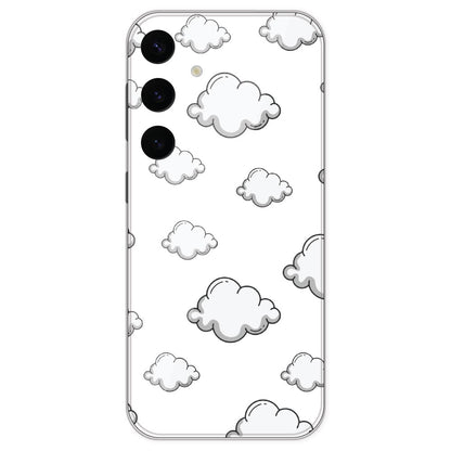 Clouds - Clear Printed Silicone Case For Samsung Galaxy S24 Plus