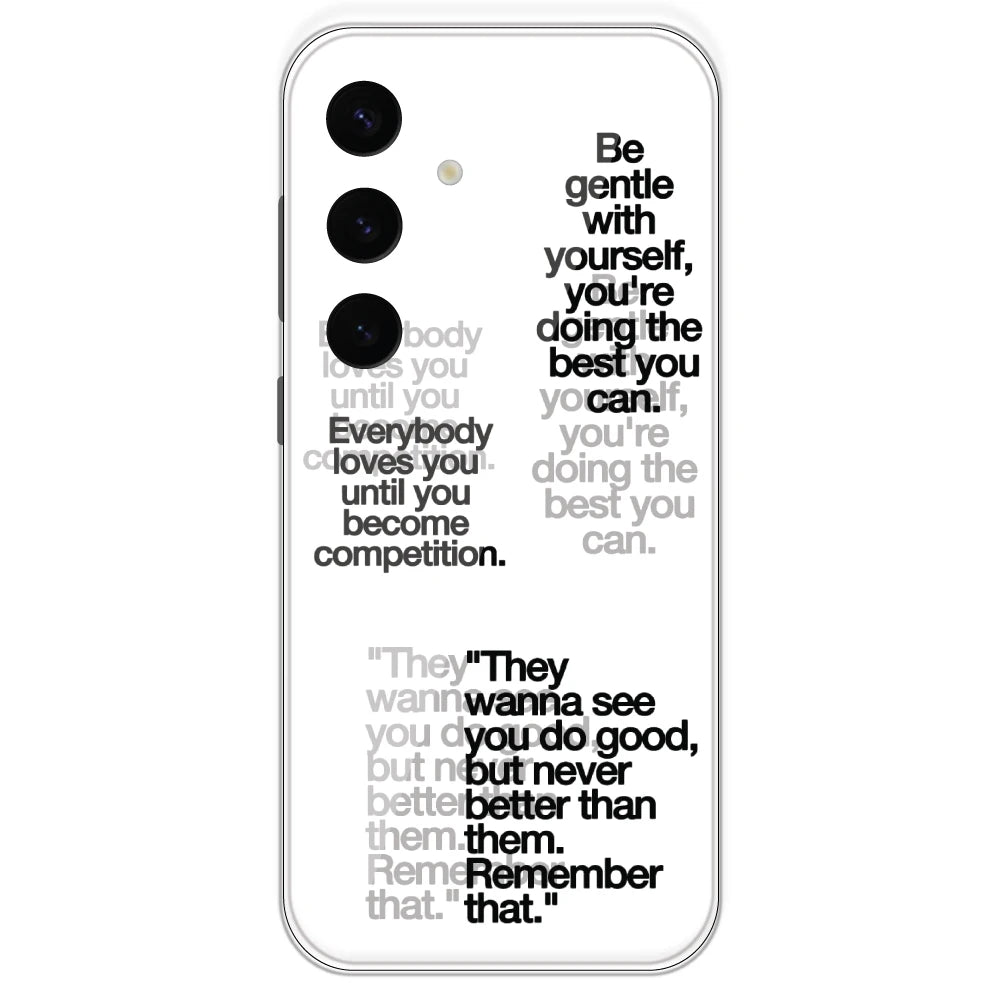 Motivational Quotes - Clear Printed Silicone Case For Samsung Galaxy S24 Plus