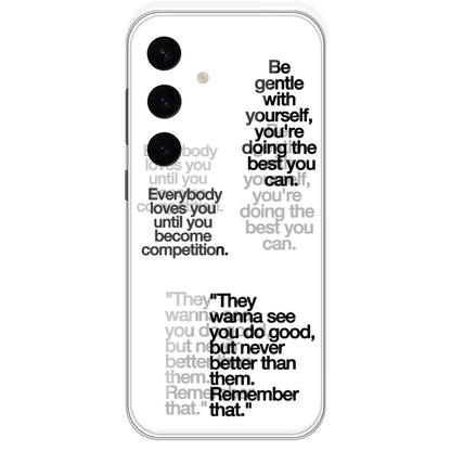 Motivational Quotes - Clear Printed Silicone Case For Samsung Galaxy S24 Plus