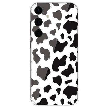 Cow Print - Clear Printed Silicone Case For Samsung Galaxy S24 Plus